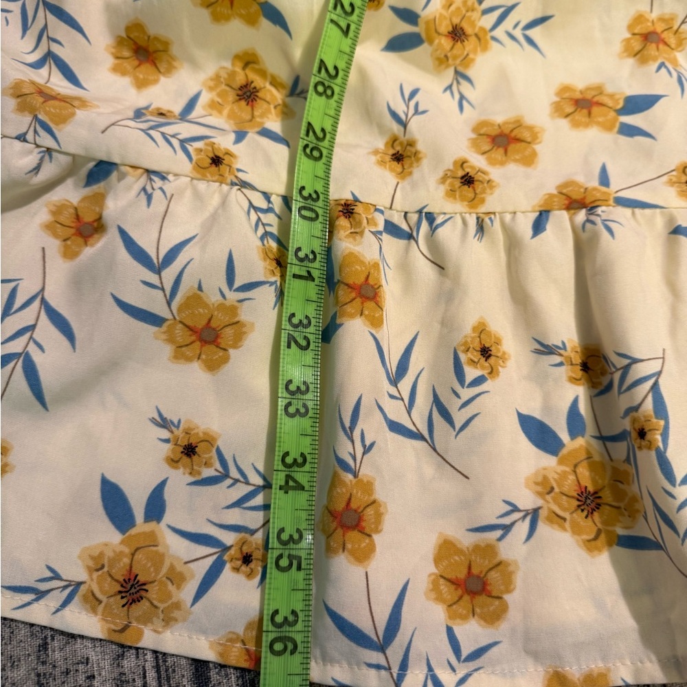 Leasty Curve 3X Floral Yellow Smocked Sunflowers Summer Spring Dress - Picture 9 of 10